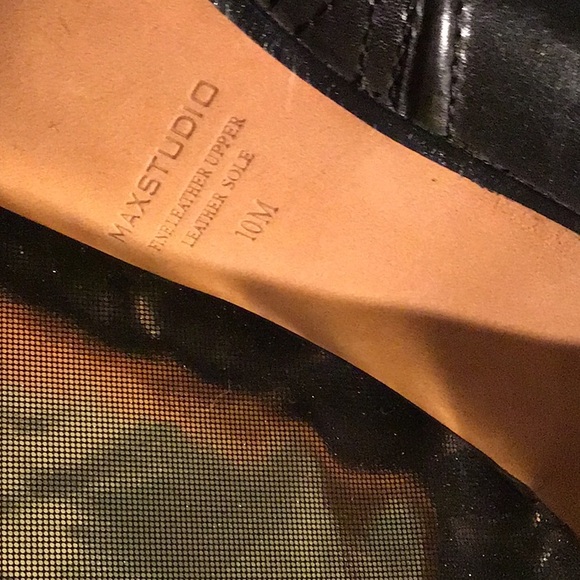 Max studio.com black leather booths NWOT - Picture 8 of 8